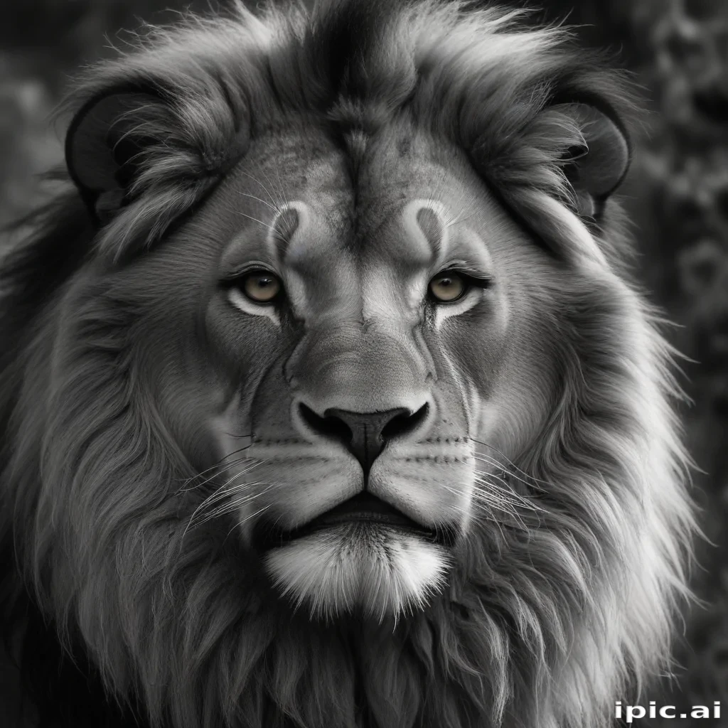 lion black and white pictures