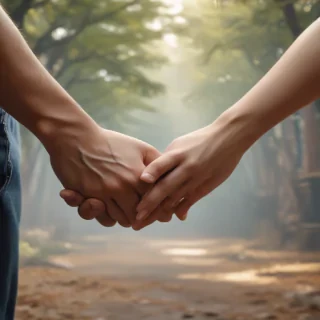 couple holding hands aesthetic