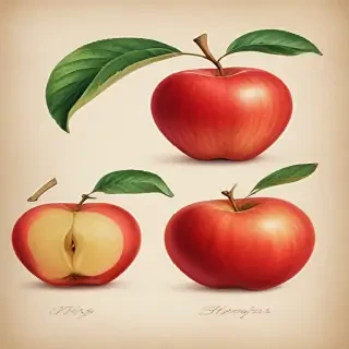 drawings of apples