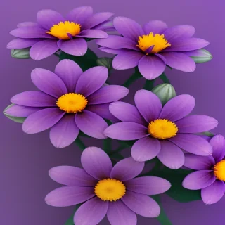 flowers on purple background