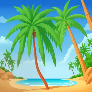 cartoon palm tree
