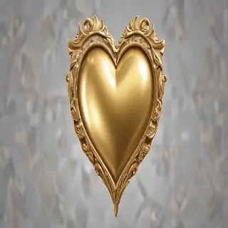 gold heart png