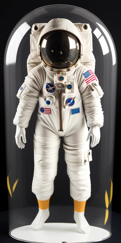 cartoon transparent astronaut suit