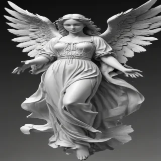 angel clip art black and white