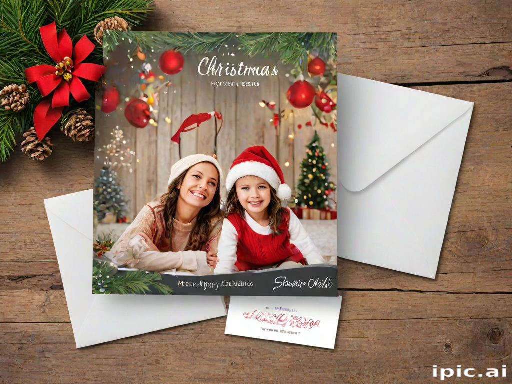 christmas card template psd