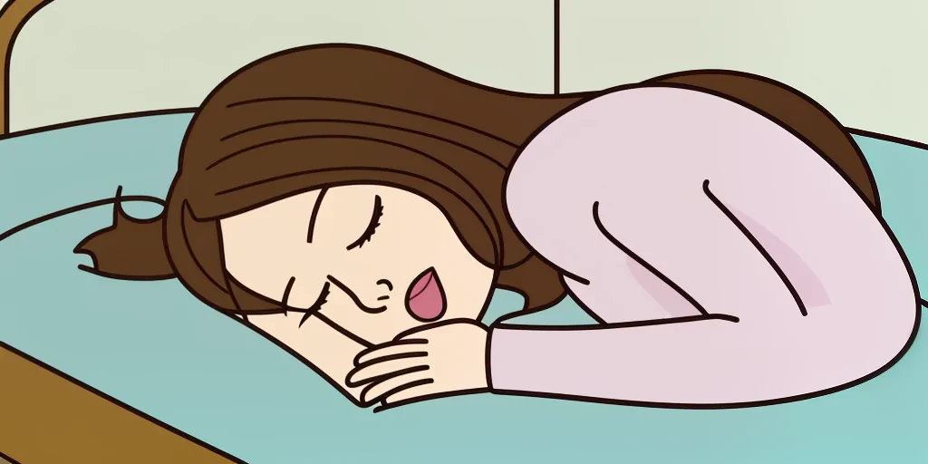 cartoon person sleeping