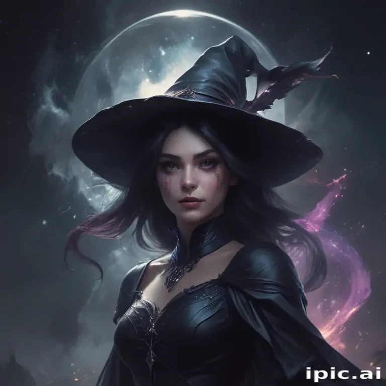 beautiful dark witch fantasy art