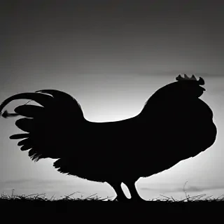 silhouette of a chicken