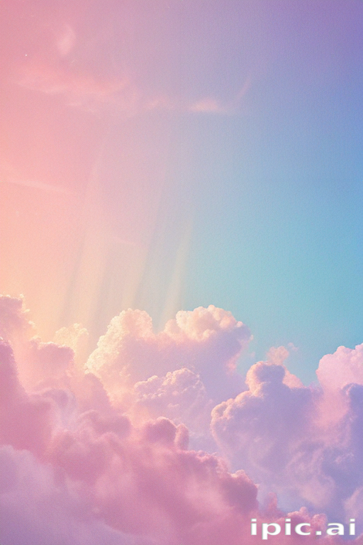 Soft Pastel Clouds with a Dreamy Sky at Sunset or Sunrise