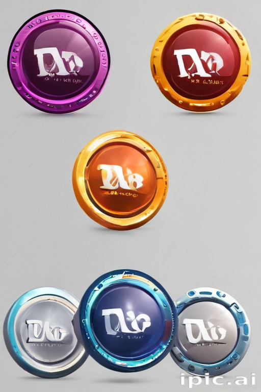 Colorful Collection of Unique Circular Tokens Featuring Distinctive ...