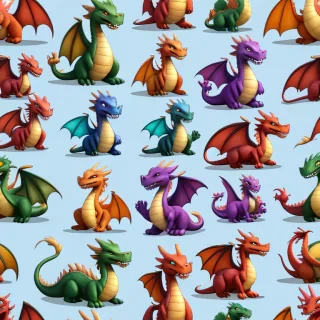 cartoon dragons