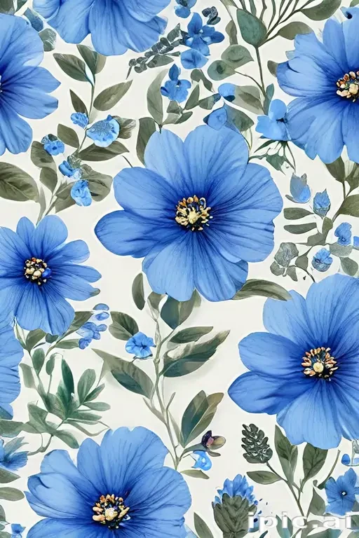 blue flowers png