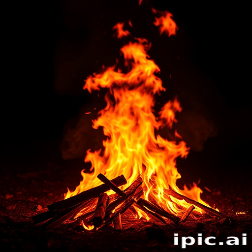 background with fire