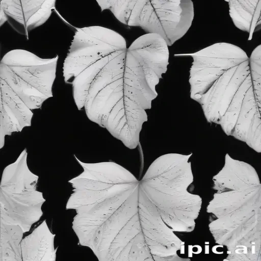 leaf white and black