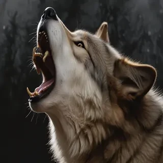 wolf howling png