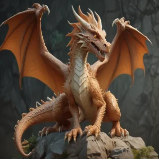 cartoon drawing of a dragon
