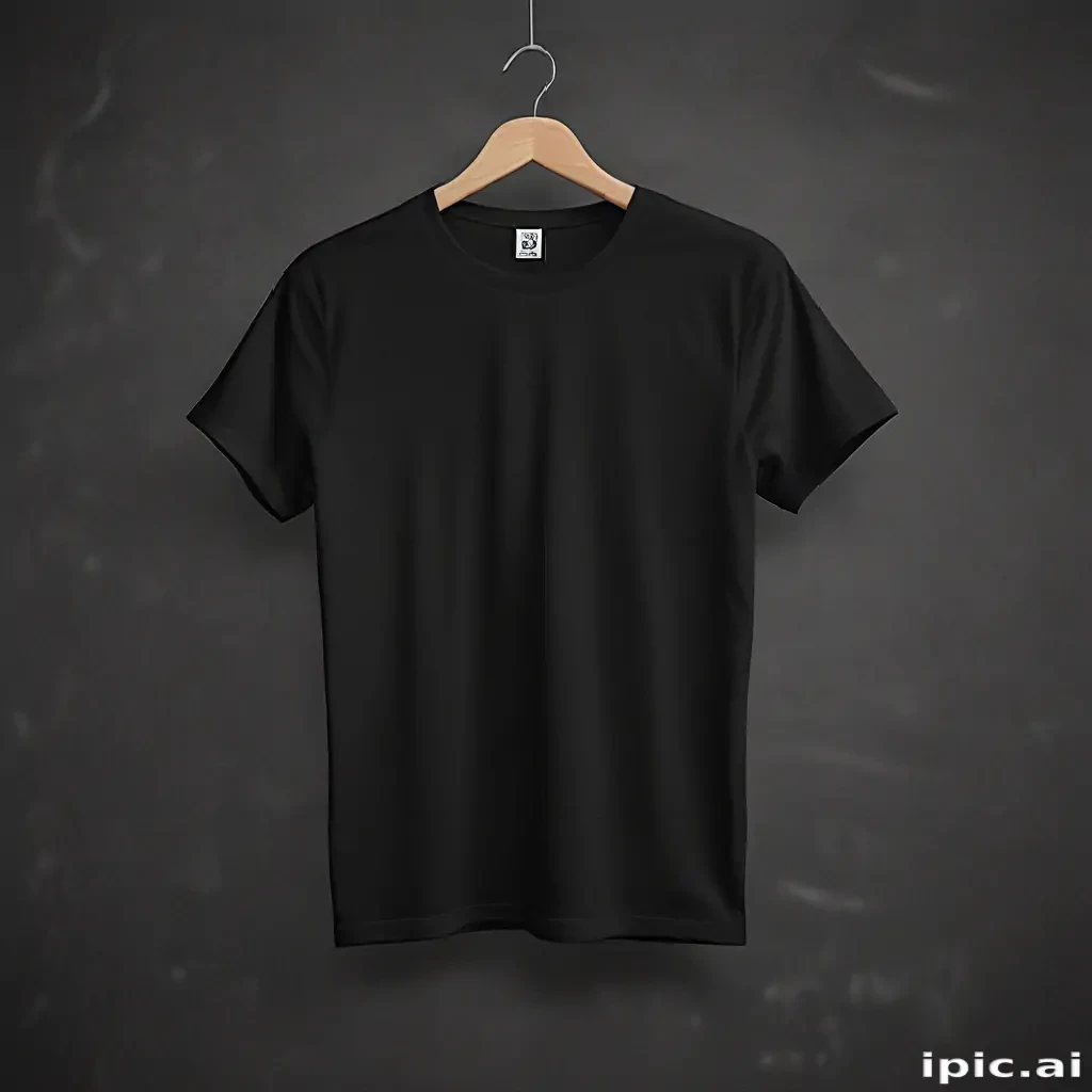 black t-shirt mockup