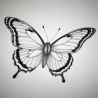 butterfly drawing outline