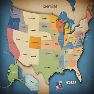 usa map with states