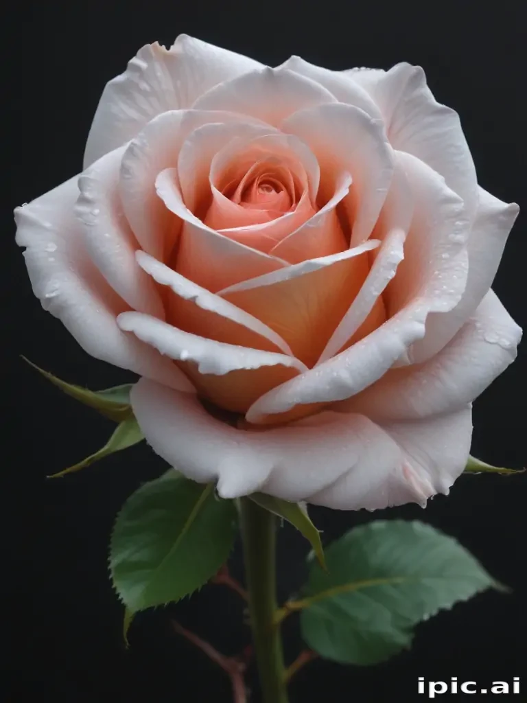 rose with black and white background
