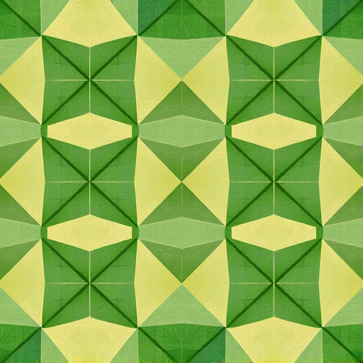 Generate a high-resolution abstract pattern of overlapping geometric shapes in varying shades of green and beige, captured with a DSLR camera at f/8 aperture, ISO 100, 50mm lens, from a top-down view using a flat lay style to enhance depth and detail.