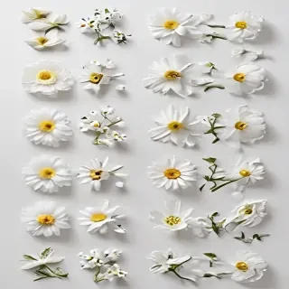 flowers white background