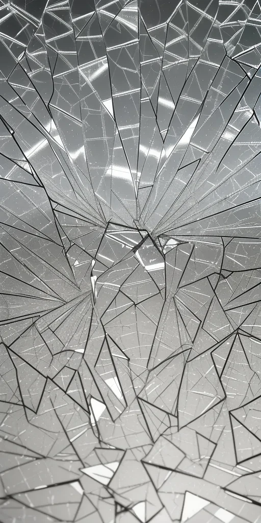transparent shattered glass