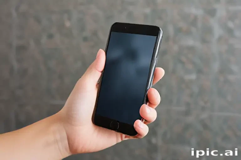 holding phone