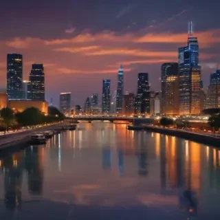 city lights background