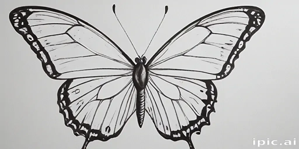 butterfly drawing outline