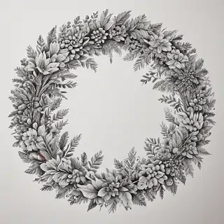 wreath drawing