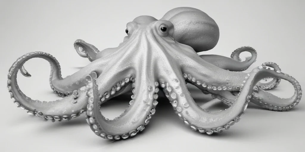 octopus clip art black and white