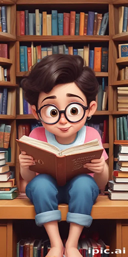 cartoon of reading