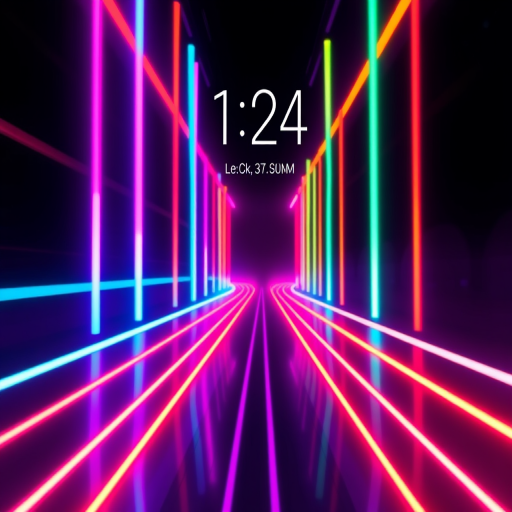 lock screen neon wallpaper iphone