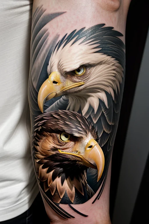 eagle tattoos on arm