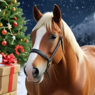 merry christmas horse images