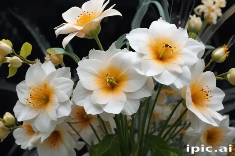 flowers behind glass wallpaper