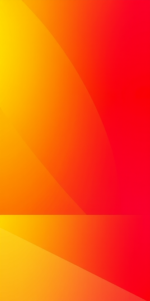Create a vibrant abstract geometric background with a smooth gradient transition from yellow to red, using a Canon EOS R5 with a 50mm f/1.2 lens, aperture set to f/2.8, ISO 100, in landscape orientation, ensuring high resolution and sharp details.