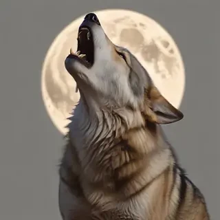 wolf howling png
