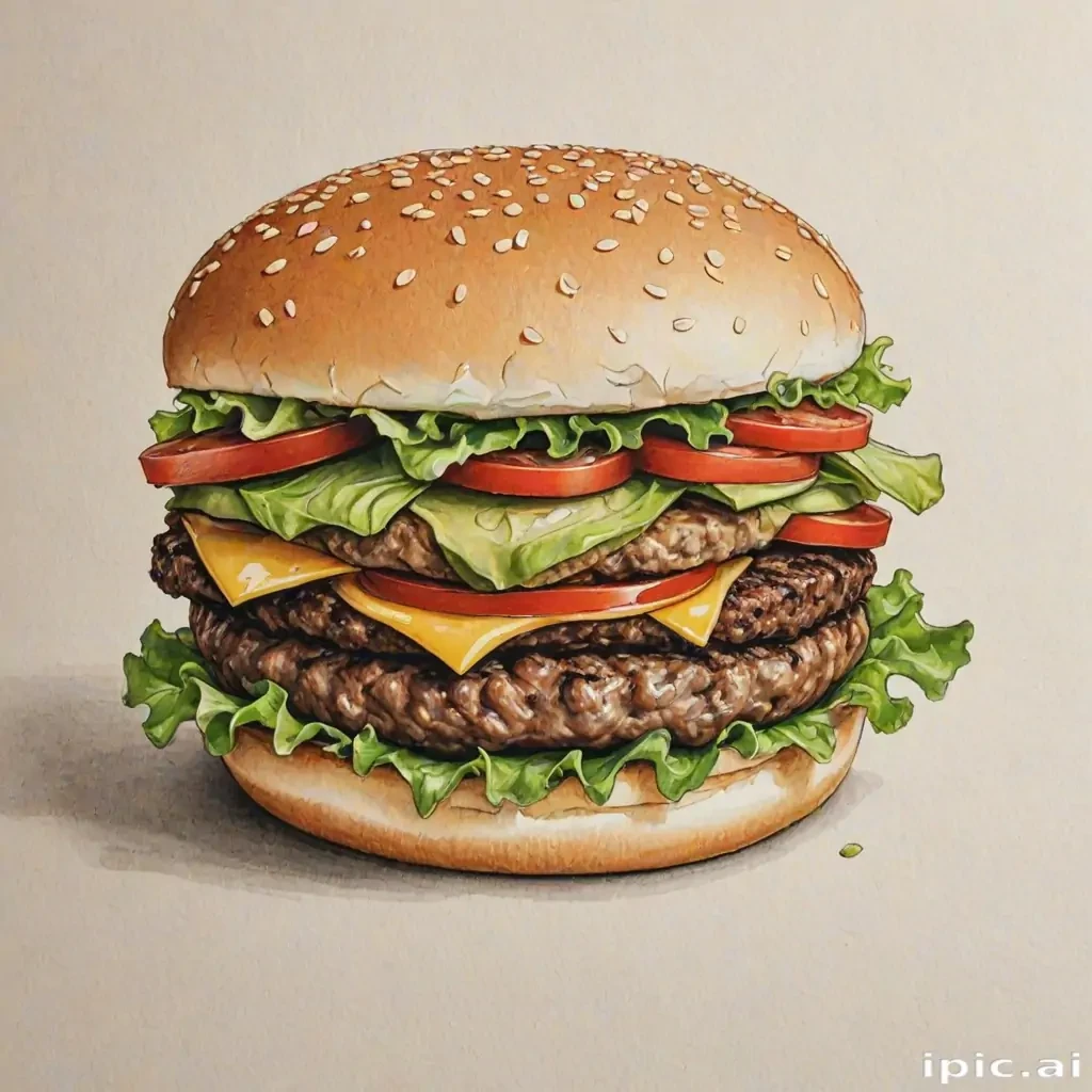 hamburger drawing