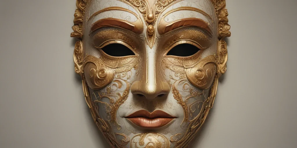 drawing of a mask