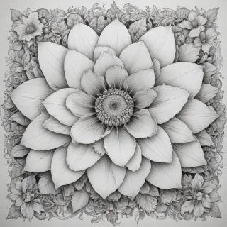 flower drawing for coloring