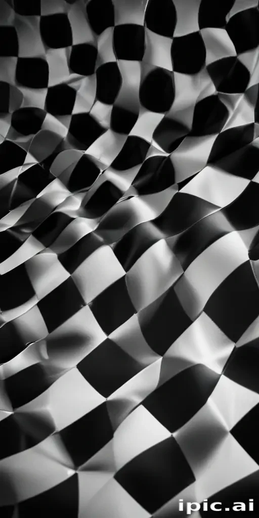 black and white checkered background