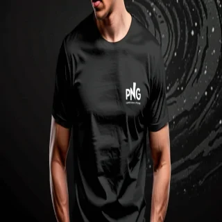 black t shirt mockup png