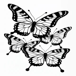 pictures of drawings of butterflies