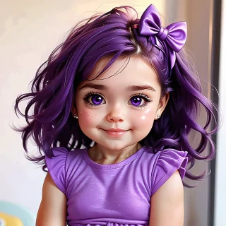 cute and purple