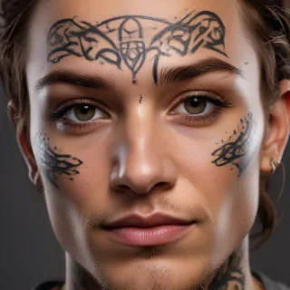 face tattoo png