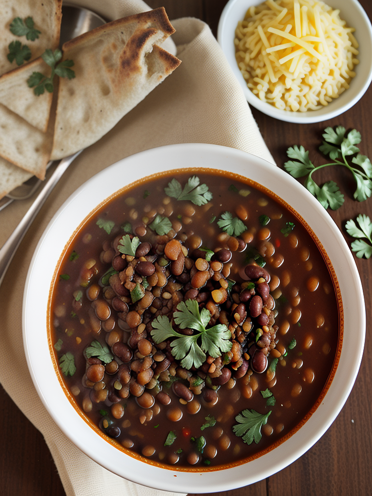 black bean and lentil soup
