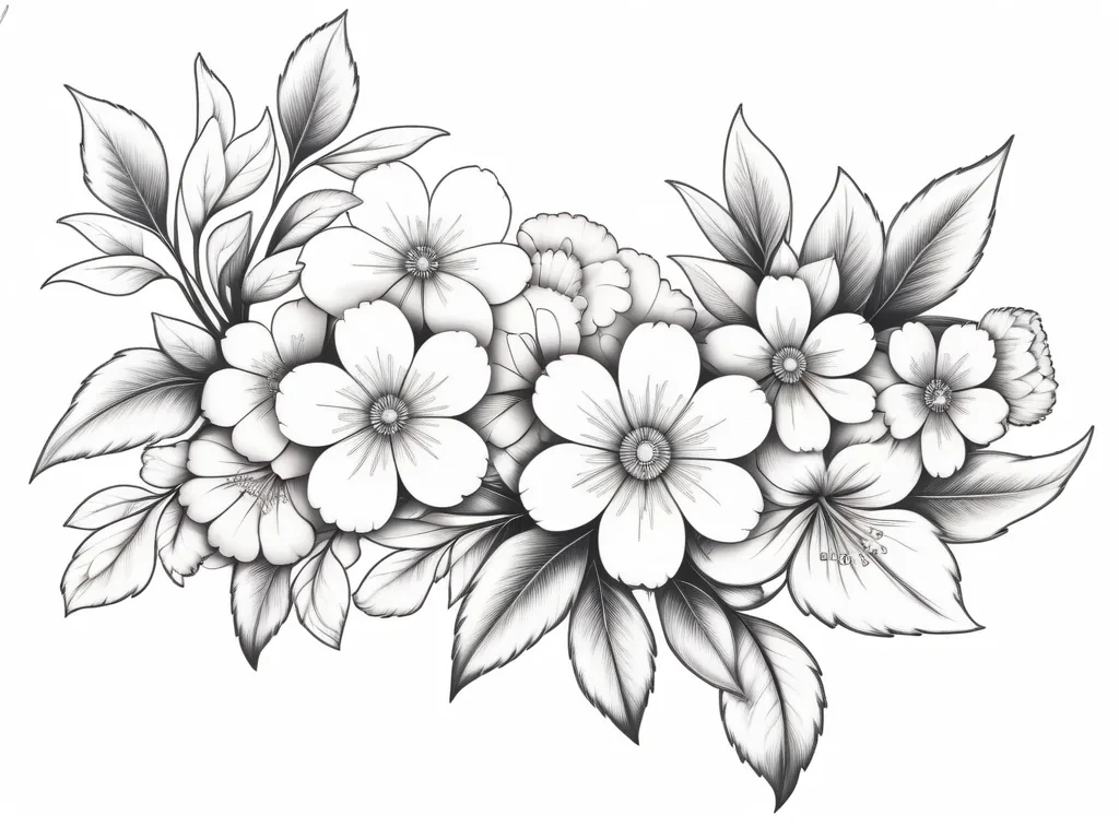 flower line art png