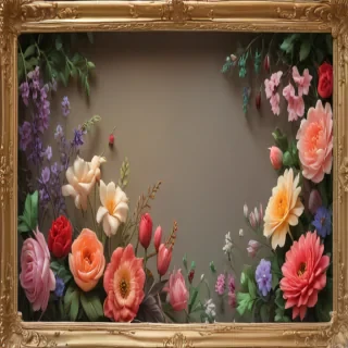 frame with flowers